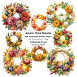 Fall Wreath Clipart
