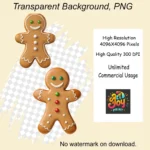 15 Christmas Gingerbread Man Clipart Bundle | Buy Now Cookie Designs PNGs for Holiday Crafts, Cards, Papercraft & Digital Art - Image 4