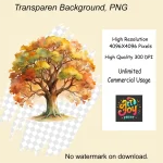 18 Oak Tree Clipart Bundle – Watercolor Tree Clipart, Buy Watercolor Oak Tree Illustrations - Image 5