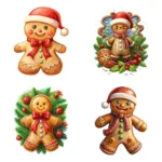20 Cute Gingerbread Man Clipart – Shop Now Christmas Cookie Clip Art for DIY Crafts & Holiday Decor - Image 3