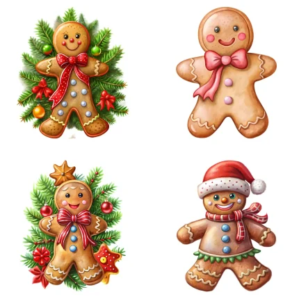 Art Joy Print Cute Gingerbread Man
