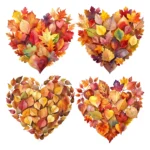 Fall Leaves Heart Clipart Bundle – Autumn Watercolor Clip Art - Image 4