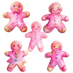 Art Joy Print Pink Gingerbread Man Clipart