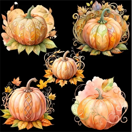 Art Joy Print Pastel Pumpkin Clipart
