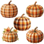 15 Plaid Pumpkin Autumn Fall Clipart Bundle – Buy Now Cozy Fall Digital Art for Scrapbooking, Craft Projects, & Invitations - Image 3