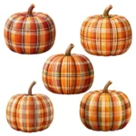 15 Plaid Pumpkin Autumn Fall Clipart Bundle – Buy Now Cozy Fall Digital Art for Scrapbooking, Craft Projects, & Invitations - Image 4