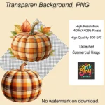 15 Plaid Pumpkin Autumn Fall Clipart Bundle – Buy Now Cozy Fall Digital Art for Scrapbooking, Craft Projects, & Invitations - Image 5