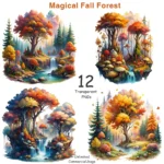 Fall Magical Forest Clipart