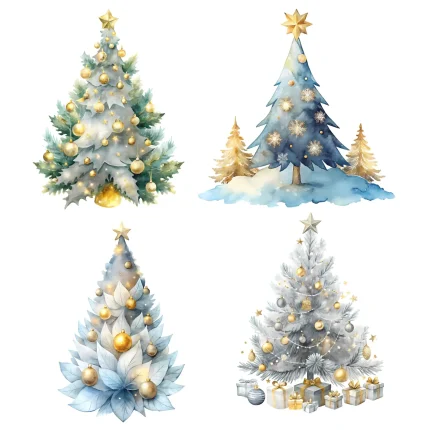 Art Joy Print Neutral Christmas Tree Clipart