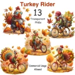 Rider Turkey Clipart