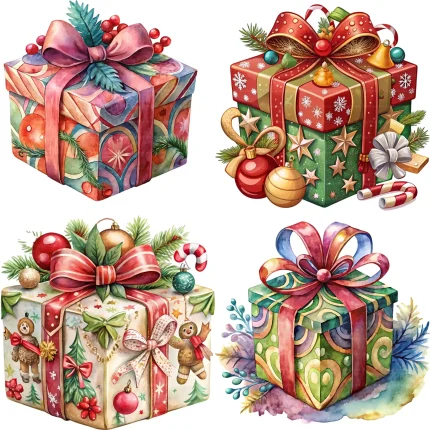 Art Joy Print Christmas Present Clipart