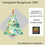 Watercolor Jeweled Pastel Christmas Tree Clipart Bundle | Elegant Holiday Tree Digital Clip Art, Festive Pastel Clipart - Image 5