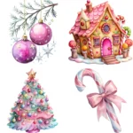 Pink Christmas Clipart
