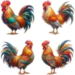 Rooster Clipart Bundle