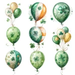 St. Patrick’s Day Green Balloons Clipart