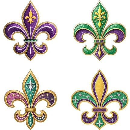 Art Joy Print Mardi Gras Fleur De Lis Clipart