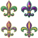 Art Joy Print Mardi Gras Fleur De Lis Clipart