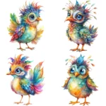 Quirky Birds Clipart