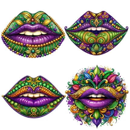 Mardi Gras Lips Clipart