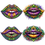 Mardi Gras Lips Clipart