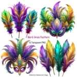 Mardi Gras Feather Clipart
