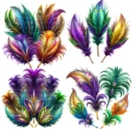 Mardi Gras Feather Clipart