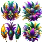 Mardi Gras Feather Clipart