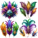 Mardi Gras Feather Clipart