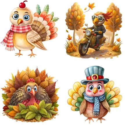 Art Joy Print Cute Turkey Clipart