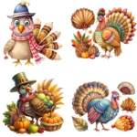 Cute Turkey Clipart