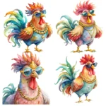 Cool Rooster Clipart