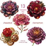 Jeweled Carnation Clipart