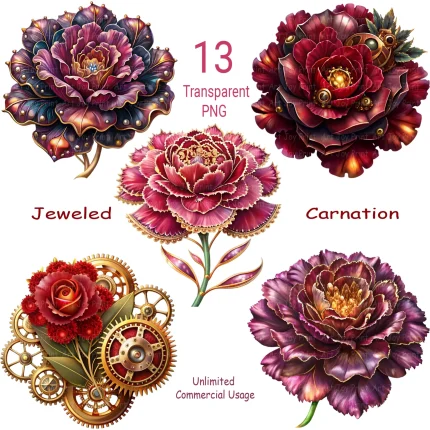 Jeweled Carnation Clipart