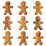 15 Christmas Gingerbread Man Clipart Bundle | Buy Now Cookie Designs PNGs for Holiday Crafts, Cards, Papercraft & Digital Art - Image 2