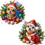 Art Joy Print Christmas Puppy Clipart
