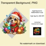 ArtJoyPrint Christmas Puppy Clipart