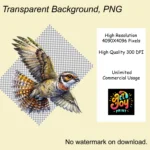 ArtJoyPrint Watercolor Nightjar Clipart