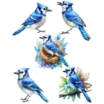 ArtJoyPrint Bluejay Watercolor Clipart