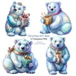 Art Joy Print Christmas Gift Polar Bear Clipart