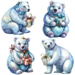 ArtJoyPrint Christmas Gift Polar Bear Clipart