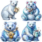 Art Joy Print Christmas Gift Polar Bear Clipart