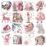 Art Joy Print Pink Christmas Clipart
