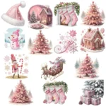 ArtJoyPrint Pink Christmas Clipart