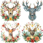 Art Joy Print Reindeer Head Clipart