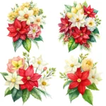 ArtJoyPrint Christmas Poinsettia Clipart
