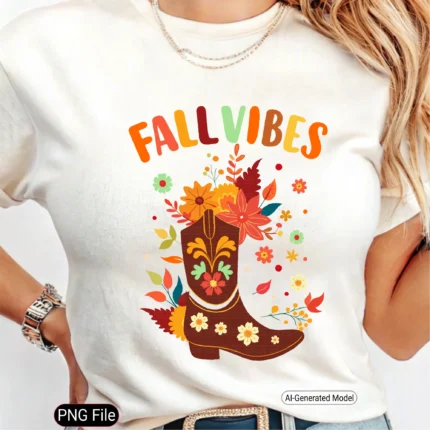 Art Joy Print Studio Fall Cowgirl Boot PNG