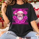 Art Joy Print Studio Retro Pink Santa Shirt PNG