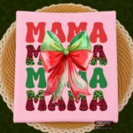 Art Joy Print Studio Mama Leopard Bow Print PNG