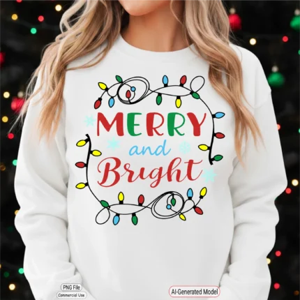 Art Joy Print Studio Christmas Lights Shirt PNG