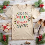 Christmas Lights Shirt PNG – Merry & Bright Festive Design - Digital Download for Cheerful Tees & Seasonal Apparel - Image 6